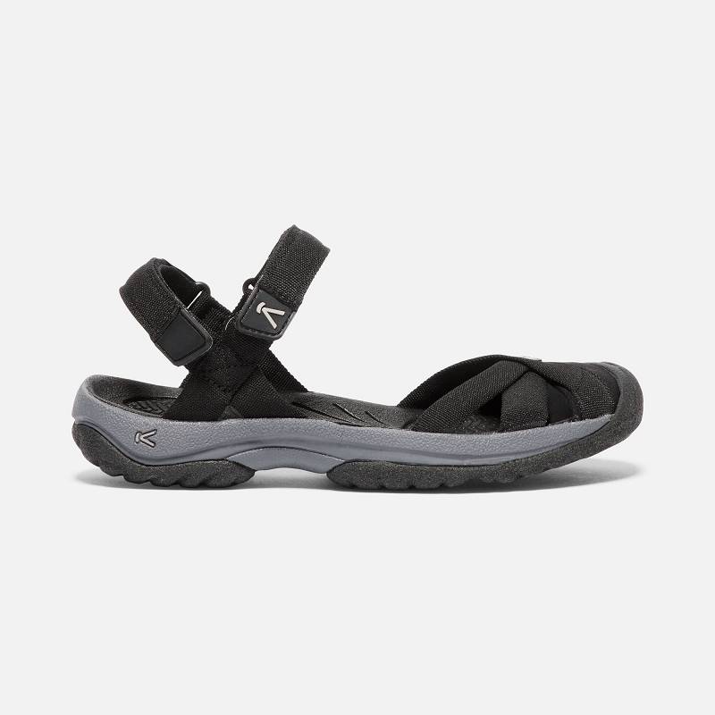 Keen Bali Trekkingsandalen Damen DE-46718 Black/Steel Grey - Keen Damenschuhe Schwarz